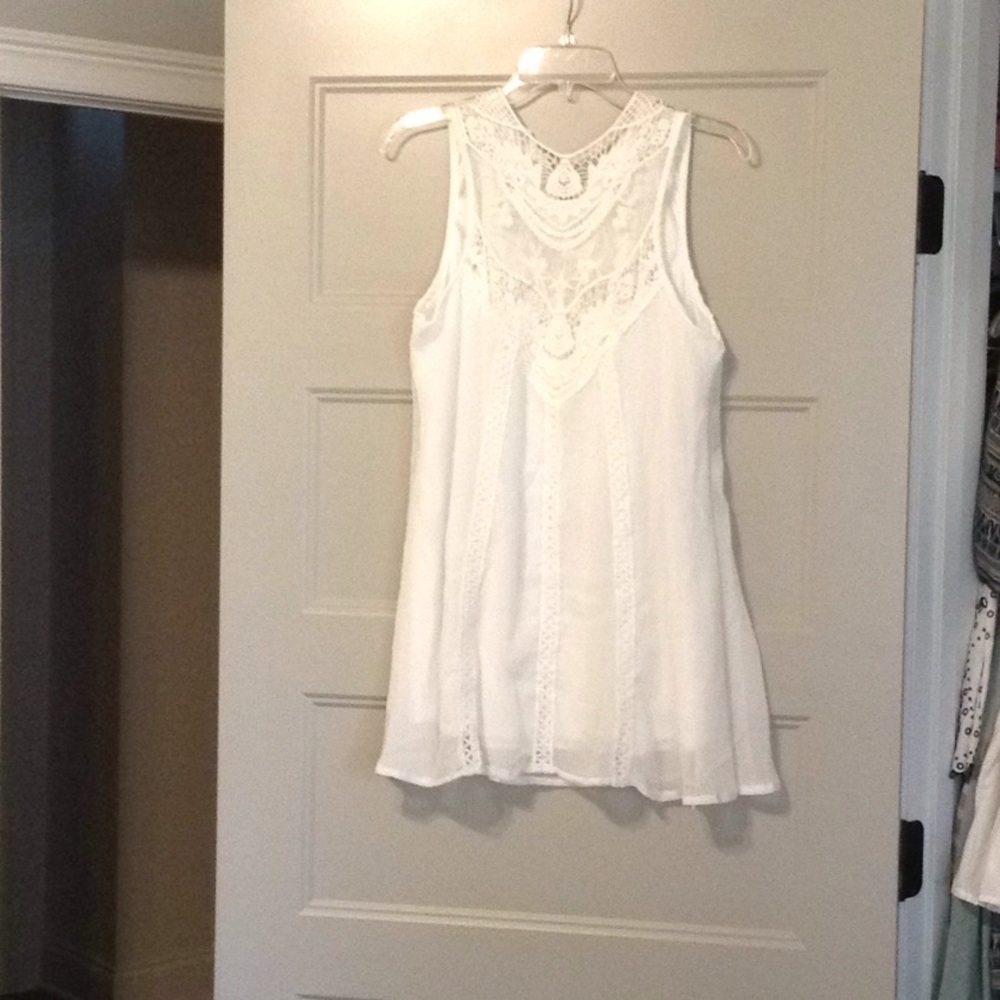 White Lace Detailed Dress
